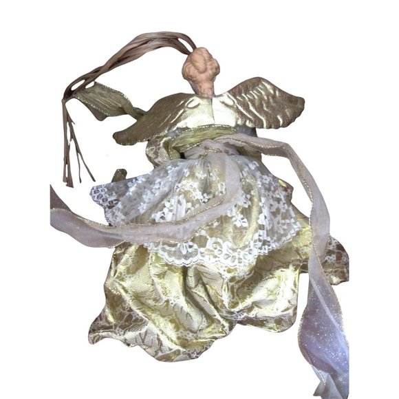 Angel Christmas Tree Topper or Hanging Figurine Decor Vintage  CA102 - Picture 2 of 2